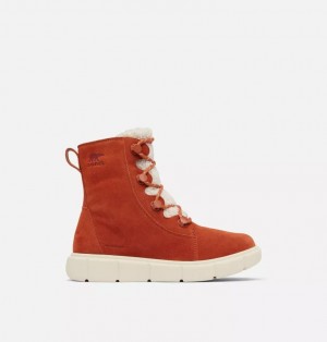 Buty Zimowe Damskie Sorel Explorer Iii Joan Cozy Waterproof Brązowe Pomarańczowe | Polska-8937VINEQ