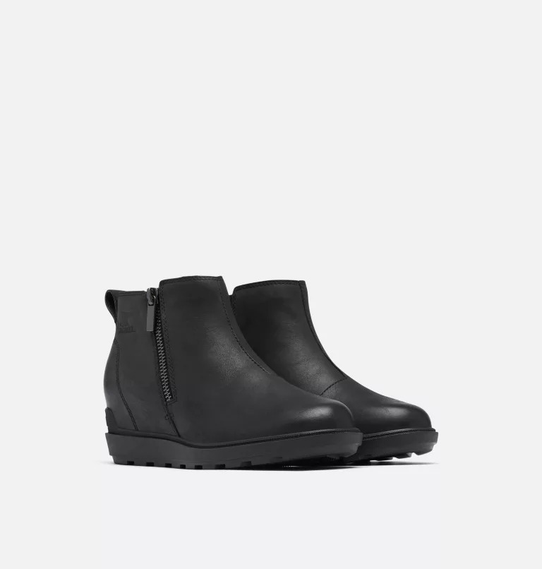 Botki Damskie Sorel Evie Ii Zip Czarne | Polska-8702OJHKX