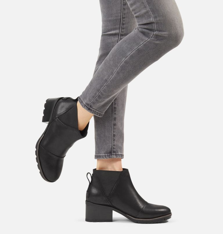 Buty Chelsea Damskie Sorel Cate Czarne | Polska-3671JDFOQ