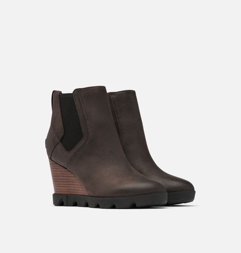 Buty Chelsea Damskie Sorel Joan Uptown Wedge Ciemny Brązowe | Polska-6290OKRAD