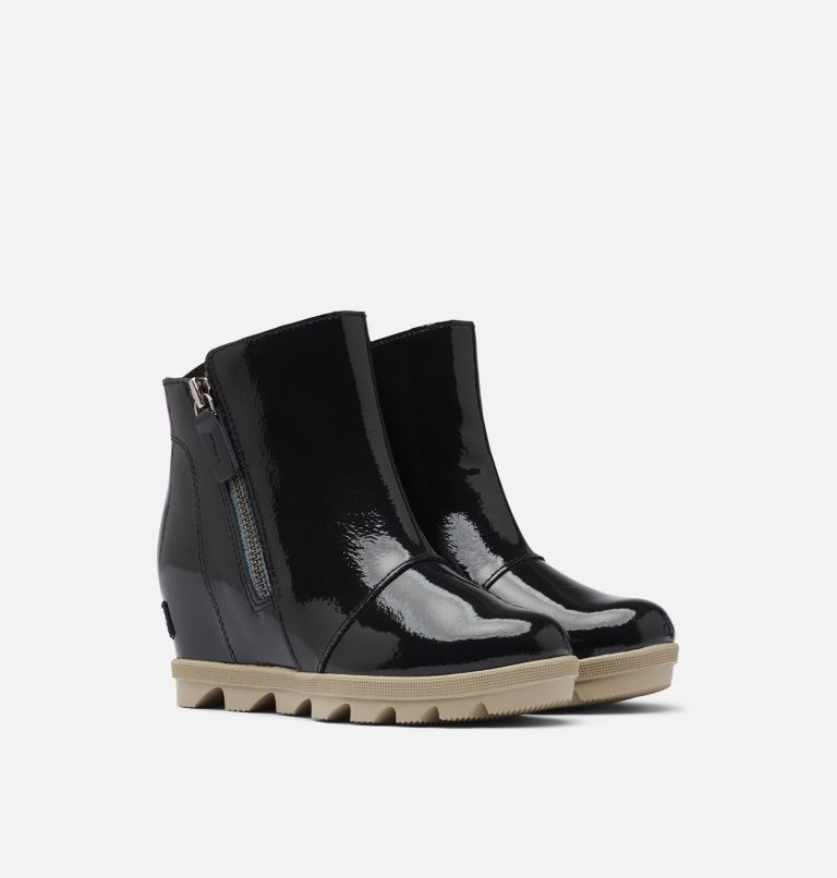 Buty Na Koturnie Dziecięce Sorel Joan Of Arctic Ii Zip Czarne | Polska-8491VZCSB