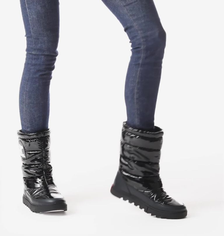 Buty Zimowe Damskie Sorel Joan Of Arctic Next Lite Mid Puffy Czarne | Polska-2709SMEIG