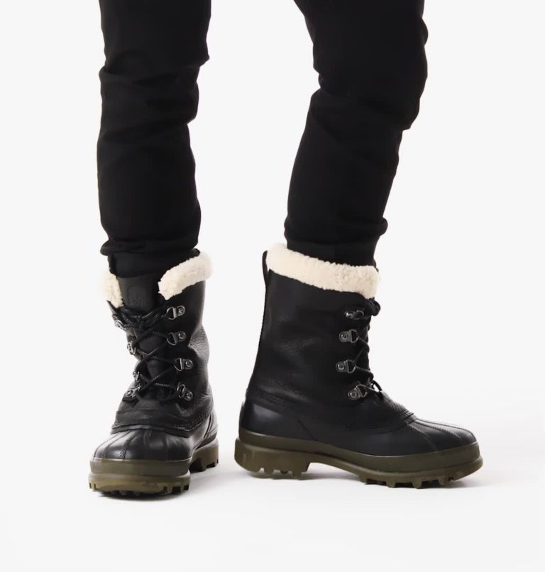 Buty Zimowe Męskie Sorel Caribou Stack Czarne | Polska-0287PCRHL