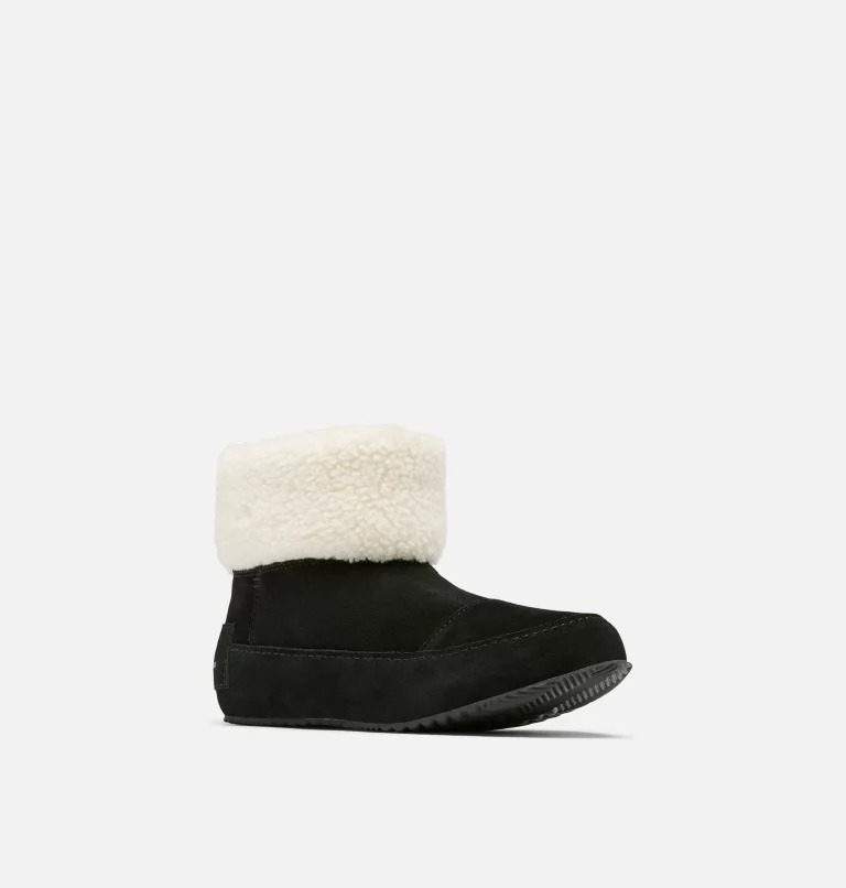 Kapcie Damskie Sorel Go - Stumptown Bootie Czarne | Polska-1253DERHZ